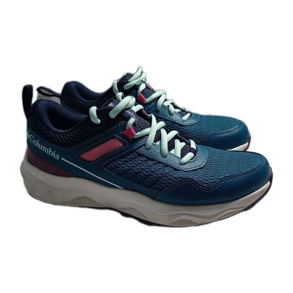 Columbia Ortholite Ecolt Women’s Tennis Shoe Sneakers Sz. 8.5 Turquoise /Pink - Picture 1 of 12
